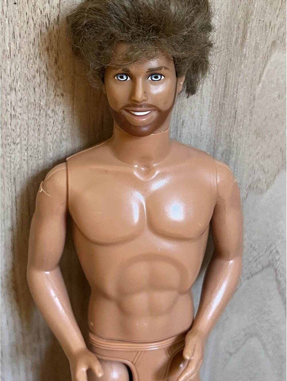 Shaving Fun Ken Doll- Blonde Hair- Beard Appears/ Disappears NUDE 1994